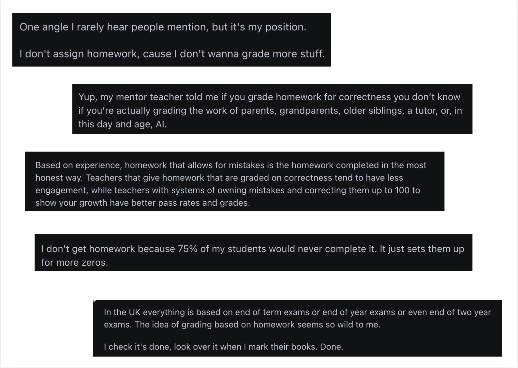 Student engaging in focused response task